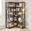 5 Tier Bookshelf Corner Book Shelves Display Storage Rack Shelving Unit Carousel 3