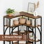 5 Tier Bookshelf Corner Book Shelves Display Storage Rack Shelving Unit Carousel 7