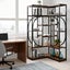 5 Tier Bookshelf Corner Book Shelves Display Storage Rack Shelving Unit Carousel 1