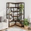 5 Tier Bookshelf Corner Book Shelves Display Storage Rack Shelving Unit Carousel 9