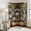 5 Tier Bookshelf Corner Book Shelves Display Storage Rack Shelving Unit Carousel 10