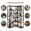 5 Tier Bookshelf Corner Book Shelves Display Storage Rack Shelving Unit Carousel 12