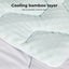 Dreamz Mattress Topper Pillowtop Memory Foam Bamboo Cover Bed Protector Queen Carousel 3
