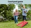 Bopeep 2Pcs Kids Bean Bag Toss Cornhole Game Set with 8 Bean Bags Wooden Outdoor Carousel 4