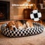 Pawz Dog Bed Calming Pet Checkered Plush Bed Soft Washable Bed Non-Slip XL Size Carousel 3