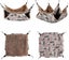Ferret Chinchilla Hammock, 34x34cm Small Pet Hammock Rabbit Hammock Soft Double Carousel 4