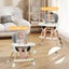 Bopeep Baby High Chair 6-In-1 Removable Seat and Trays Adjustable Height Eating Carousel 4