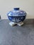 Blue & White Porcelain Lidded Noodle/ Rice Serving Bowl with Floral Motif. Thai. Carousel 4