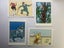 4 TINTIN POSTCARDS - The Adventures of Tintin COLLECTABLE POST CARDS Carousel 1
