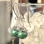 Pearlescent Czech Crystal Drop Earrings – 10 mm - Green Carousel 1