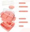 Lunch Bento Box With 3 Compartments Lunch Box With Cutlery Food Containers Carousel 2