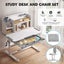 Kids Desk and Chair Set Ergonomic Children Study Table Adjustable Shelf Drawer Carousel 1