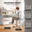 Kids Desk and Chair Set Ergonomic Children Study Table Adjustable Shelf Drawer Carousel 2