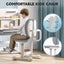 Kids Desk and Chair Set Ergonomic Children Study Table Adjustable Shelf Drawer Carousel 4