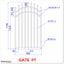 Aluminium Pedestrian Gate 1.7M High Carousel 2
