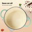 Toque Cast Iron Dutch Oven Frying Pan Enamel Casserole Pot with Lid 4L Green Carousel 3