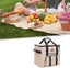 Freshness Ice Pack Lunch Bag,Large Capacity Multi-Pocket Portable Handbag,Cooler Carousel 7