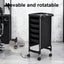 6 Tier Hair Salon Trolley Pull Out Trays Tool Storage Cart Carousel 5