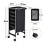 6 Tier Hair Salon Trolley Pull Out Trays Tool Storage Cart Carousel 7