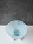 Cloudy White. Opalescent, to Hues of Pale Blue. Art Glass Bowl/Centerpiece. Carousel 3