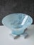 Cloudy White. Opalescent, to Hues of Pale Blue. Art Glass Bowl/Centerpiece. Carousel 4