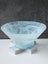 Cloudy White. Opalescent, to Hues of Pale Blue. Art Glass Bowl/Centerpiece. Carousel 5