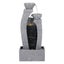 Solar Fountain Water Feature Outdoor Fountain Indoor 3-Tier Cascading Grey Carousel 3