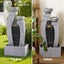 Solar Fountain Water Feature Outdoor Fountain Indoor 3-Tier Cascading Grey Carousel 5