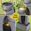 Solar Fountain Water Feature Outdoor Fountain Indoor 3-Tier Cascading Grey Carousel 7