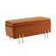 Storage Ottoman Stool Bench Seat 97Cm Pu Leather Brown Carousel 1