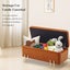 Storage Ottoman Stool Bench Seat 97Cm Pu Leather Brown Carousel 4