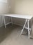 Mocka White Trestle Desk Carousel 1