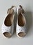 Via Nova “Rebecca” Cream Platform Slingback Open Toed Sandals Size 40 Carousel 1