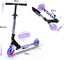 Suotu K18 Black & Purple Kids Scooter with LED Wheels – Adjustable & Foldable Carousel 6