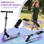 Suotu K18 Black & Purple Kids Scooter with LED Wheels – Adjustable & Foldable Carousel 8
