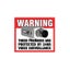 140x120mm Warning CCTV Security Camera Surveillance Sticker Sign Rear Adhesive Carousel 2