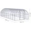 NZ LOCAL STOCK-Outdoor Chicken Coop 3x8x2 m Galvanised Steel Carousel 3