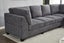 Liberty Premium Chenille Fabric Sectional Sofa Chaise Facing right With Ottoman Carousel 9