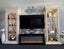 Beautiful Large Stone Facade 4 Tier Wall Unit with 3 Glass Shelves Carousel 1