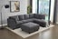 Liberty Premium Chenille Fabric Sectional Sofa Chaise Facing right With Ottoman Carousel 1