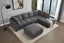 Liberty Premium Chenille Fabric Sectional Sofa Chaise Facing right With Ottoman Carousel 2