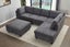 Liberty Premium Chenille Fabric Sectional Sofa Chaise Facing right With Ottoman Carousel 8