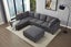 Liberty Premium Chenille Fabric Sectional Sofa Chaise Facing Left With Ottoman Carousel 2