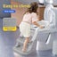 Bopeep Kids Toilet Ladder Toddler Training Step Stool Soft Seat Non Slip Grey Carousel 3