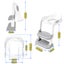 Bopeep Kids Toilet Ladder Toddler Training Step Stool Soft Seat Non Slip Grey Carousel 10