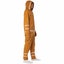 Gingerbread Man Fleece Jumpsuit Christmas Festival Adult Unisex Mens Costume Carousel 2