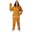 Gingerbread Man Fleece Jumpsuit Christmas Festival Adult Unisex Mens Costume Carousel 4