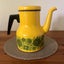 Vintage Finel Arabia • Yellow Enamel Coffee Pot Carousel 1