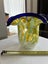 Art Glass Vase with Blue rim Carousel 5