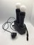 * 2x PS VR V1 PS Move Wands / Remotes for PS3 / PS4 w/ Charging Dock! * Carousel 1